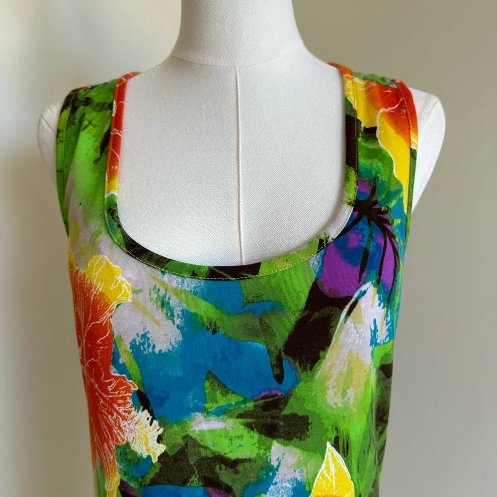 Tropical Print Sundress- Large - Picture 3 of 8